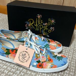 Rifle paper co. For keds women’s sky blue shoes